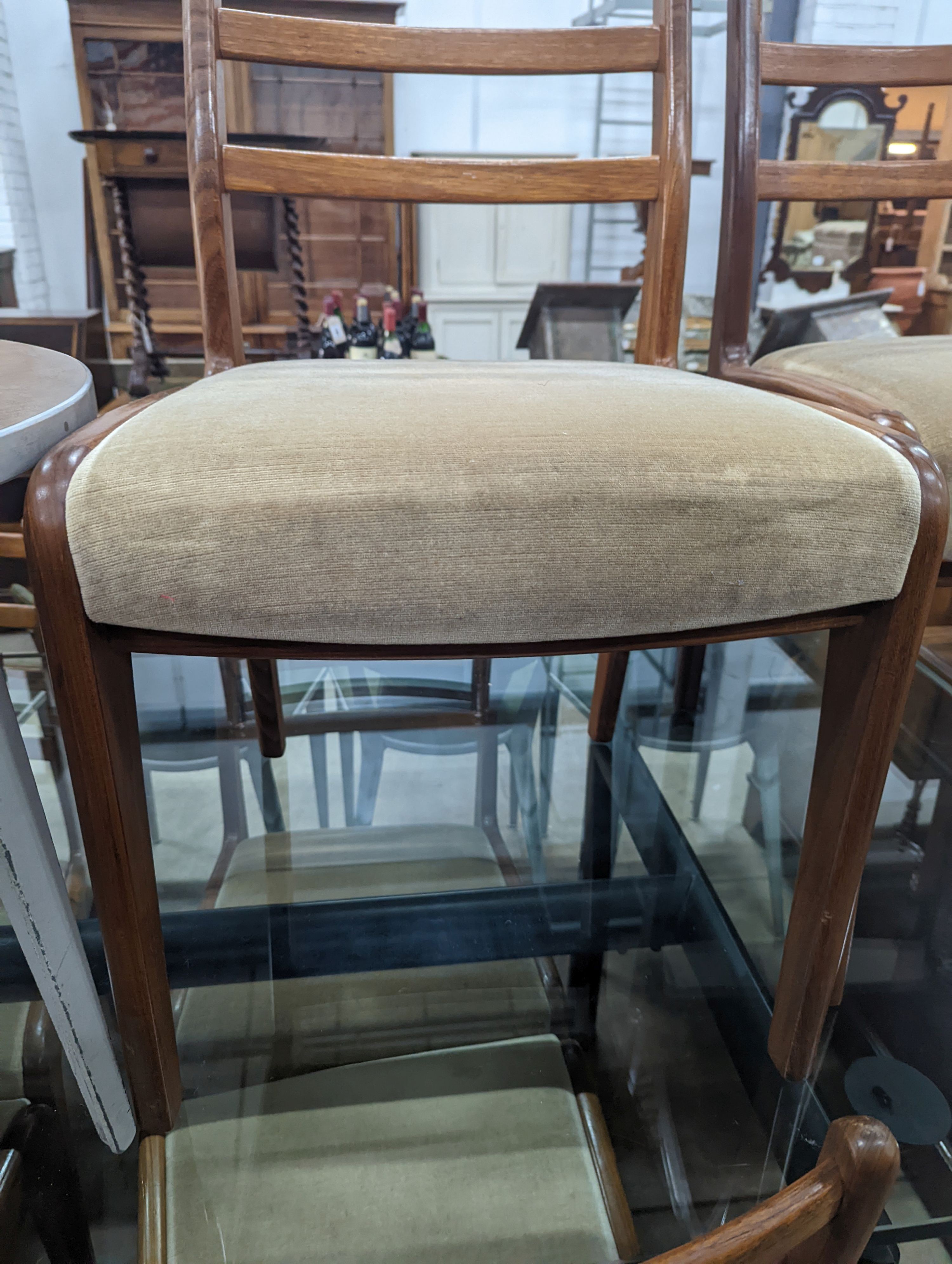 A set of six mid century design G plan teak dining chairs